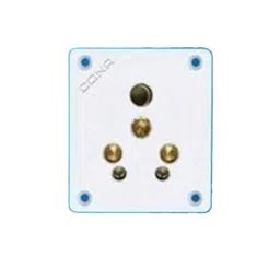 Cona 6A &a; 16A Plastic Super Gold Universal Socket, 1686 (Pack of 5)-picture-21