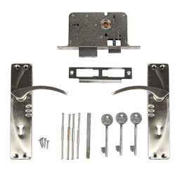 Voltizi 70mm ‎Stainless Steel Matt Finish Mortise Door Lock Set for Main Door, CRZ024-47