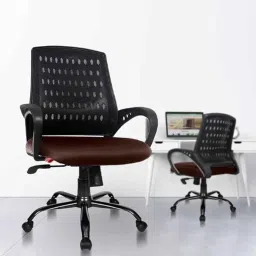 Rose Blazia 53x53x109cm Mesh Brown Medium Back Ergonomic Chair-image-57