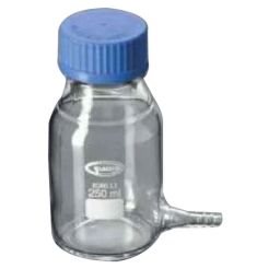 Glassco 2000ml Boro 3.3 Glass White Printing Aspirator Bottle with Gl 45 Cap &a; Tubulation, 280.205.08-12