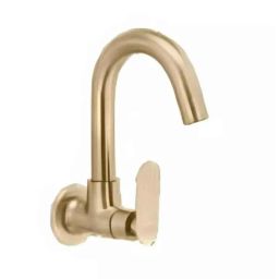 Cera Brooklyn Metal Quarter Turn Single Lever Wall Mount Sink Cock, F1018251BA-21