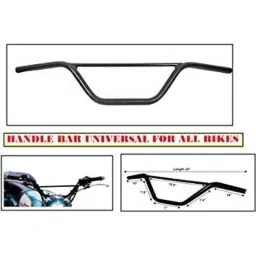 AOW RD350 (with Mounting Rod) Black Handlebar (Black) Universal for Bullet Thunder Bird 350-image-94