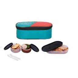 Carrolite 650ml 3-in-1 Blue &a; Black Plastic Lunchbox, Black_P-04 (Pack of 5)-9