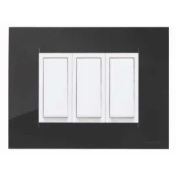 GreatWhite Fiana 8 Module Horizontal PVC Glossy Black Modular Twin Plate, 20607-BK (Pack of 10)-34