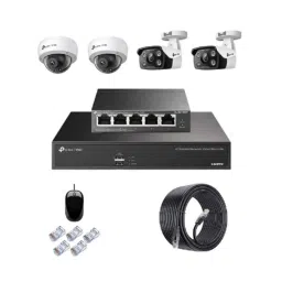 TP-Link VIGI C230 &a; C330 3MP Full Color Indoor &a; Outdoor Network IP Combo Kit with 4CH NVR 4 Camera 5 Port POE Switch D-LINK 100M LAN Cable-picture-2