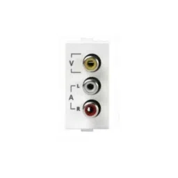 Anchor Roma Classic 1 Module Silver Audio Video Socket, 20471S (Pack of 10)-picture-0