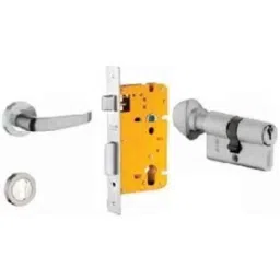 Dorset ML Series Ostler 60mm Stainless Steel Silver Chrome Finish Door Handle Lock Set with Knob &a; Key, ML OS OR-image-8