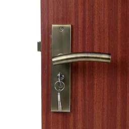 Homexpert MG-1101 8 inch 60mm Stainless Steel Antique Brass Finish Cylindrical Plate Both Side Key Mortise Door Lock Set-picture-22