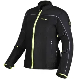 AllExtreme AVIANT AIR Mesh Fabric Black Women Bike Riding Jacket with Armour, Elbows &a; Shoulders Protection, Size: 3XL-image-56