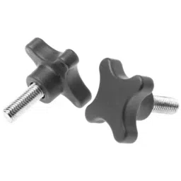 RS Pro M12 Black 4-Arm Clamping Knob, 7027706-picture-2
