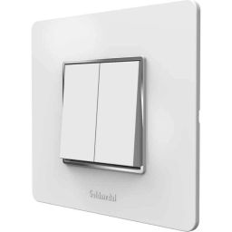 Goldmedal 2 Pcs Air Aura 10A Electrical Switch &a; Air A7 White Cover Plate Set, A72MC1-77