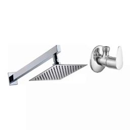 Fastgear 2 Pcs Fusion Stainless Steel Silver Chrome Finish Faucet Set with Shower, FG311-image-69