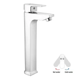 Ruhe Elixir Brass Chrome Finish Single Lever Tall Body Basin Mixer, 11-0111-picture-1