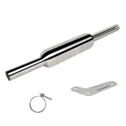 AllExtreme EX131 Chrome UC Small Empty Thin Stainless Steel Exhaust Silencer-picture-45