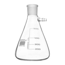 ABGIL 500ml Borosilicate Glass Bolt Neck Filtration Flask with Tubulation &a; Interchangeable Joint, ABG1557-31