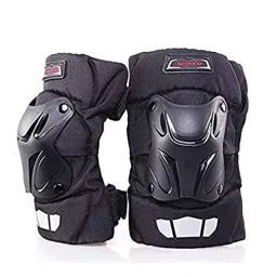 Scoyco with Hologram Sticker K15-2 Bike Riding Knee Protector (Black) - Set of 2-6