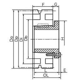 Mitsuboshi Maxstar 1000mm 5V Belt 5 Groove Wedge Pulley, 1000-5V-5-U0-image-44
