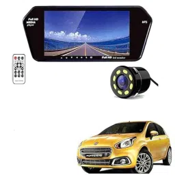 Auto Pearl CBP72 7 inch HD Bluetooth LED Touch Screen with 8 LED Reverse Camera for Fiat Punto Evo-4