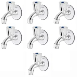 Spazio Stainless Steel Chrome Finish Trio Collection Bib Cock with Foam Flow Water Wall Flange (Pack of 7)-picture-22