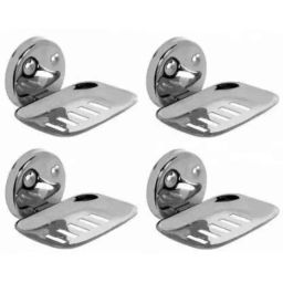 Prestige 2x4x5cm Stainless Steel Silver Oval Soap Dish, (Pack of 4)-image-80