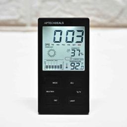 Aptechdeals CX-501 Black &a; White Digital Hygrometer Thermometer Humidity Meter with Clock LCD Display , AP-IS11A087 image 4