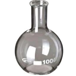 Glassco 100ml White Printing 3.3 Boro Glass Flat Bottom &a; Narrow Neck Flask, 235.202.02 (Pack of 5)-32