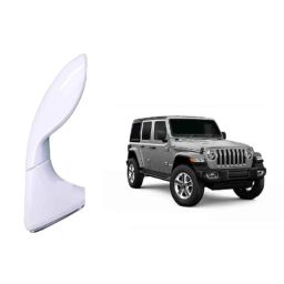 SureStrive ABS White Front Left Side Fender Angle View Bonnet Blind Mirror for Jeep Wrangler All Model image 2
