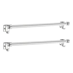 Aligarian 24 inch Stainless Steel Chrome Finish Wall Mounted Square Towel Rod (Pack of 2)-image-76