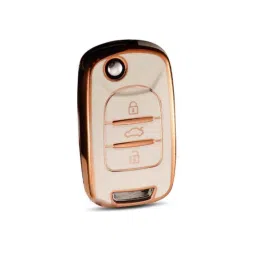 Flymaster Thermoplastic Polyurethane White TPU Car Key Cover, WHITE-TPURKE-53-picture-13