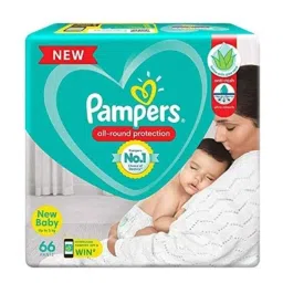 Pampers 66 Pcs All Round Protection Baby Diapers with Aloe Vera &a; Vitamin E, Size: New Born-picture-8