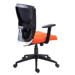 HUMAN METHOD VIBE MB-PLUS Medium Back Nylon Black &a; Orange Executive Chair with Adjustable Lumber Support, HMVS02-EL-44