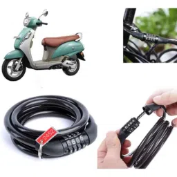 Auto Pearl PVC &a; Plastic Black Combination Cable Lock for New Access 125-picture-44
