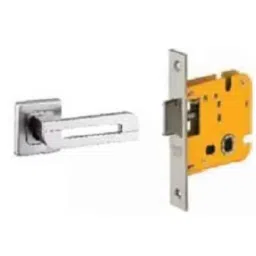 Dorset ML Series Lia Stainless Steel Silver Chrome Finish Door Handle Lock Set with Mortise Latch (Pack of 2)-picture-44