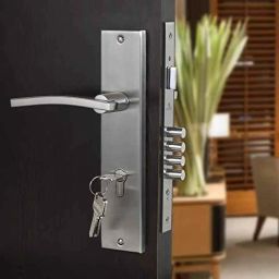 Voltizi Ivy 10 inch Stainless Steel Matt Finish Cylindrical Plate Mortise Door Lock Set with 3 Keys-image-62