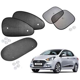 Auto Pearl 5 Pcs PVC &a; Mesh Black Window &a; Rear Sun Shade Set for Hyundai Xcent, Curtain_Chipkoo_5_Xcent2017-picture-37