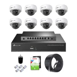 TP-Link VIGI C250 5MP Full Colour Indoor Network IP Combo Kit with 8 Channel NVR, 8 Cameras, 10 Port POE Switch, 2TB HDD &a; D-LINK 100M LAN Cable-picture-3
