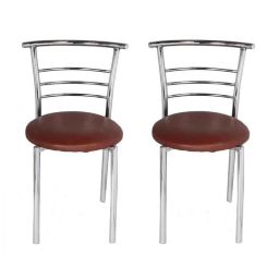 High Living MC Leatherette Low Back Brown Office Chair (Pack of 2)-image-68