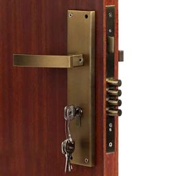 Homexpert MG308 10 inch 60mm Stainless Steel Antique Brass Finish Cylindrical Plate Both Side Key Mortise Door Lock Set-image-97