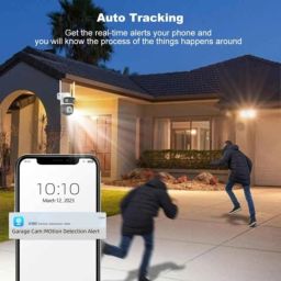 Grousale 8MP 2K Dual Lens PTZ 3-in-1 Triple View Outdoor Smart Wi-Fi Camera with Color Night Vision, Motion Detect, Human Detect, IP66 &a; 2 Way Audio image 5