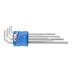 Hogert Technik HT1W822 1.5-10mm Alloy Steel S2 Silver &a; Blue Chrome L-Wrench (Pack of 9)-picture-17