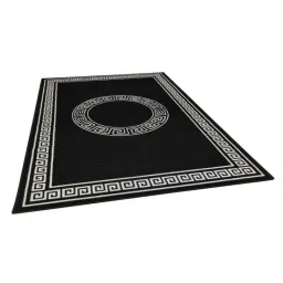 Matz and More 100x150cm Nylon Black Greek Round Circle Anti-Slip Rug, F-GRK-RC-9-R1-image-36