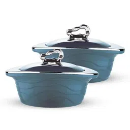 Trueware Zinna 2 Pcs Blue Mirror Finish Casserole Set, Capacity: 1000 ml &a; 1000 ml-picture-42