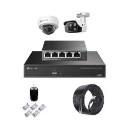 TP-Link VIGI C250 &a; C350 5MP Full Colour Indoor &a; Outdoor Network IP Combo Kit with 4CH NVR 2 Camera 5 Port POE Switch D-LINK 100M LAN Cable-picture-19