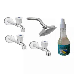 Fastgear 5 Pcs Stainless Steel Silver Chrome Finish Faucet Set with Shower, FG2220-image-95