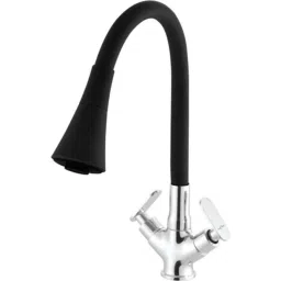 Neelkund Capsule Smart Brass Black Flexible Hot &a; Cold Water Dual Flow Basin Mixer with 360 deg Swivel Spout-image-47