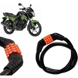 Auto Pearl Black &a; Orange 4 Digit Anti-Theft Combination Number Lock for SZ-RR V BS6-picture-30