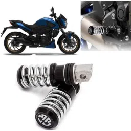 Auto Pearl 2 Pcs Steel Black Foot Rest Spring Coiled Set for Dominar 400-picture-11