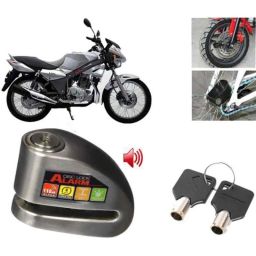 Auto Pearl Steel Black Anti-Theft Alarm Disc Brake Lock for Graptor, Lock_478-38