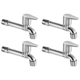 Drizzle VistaMini 4 Pcs Brass Chrome Finish Silver Long Body Bib Cock Set with Foam Flow, LONGVISTAMINI4-picture-41
