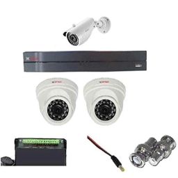 CP Plus 2MP 2 Dome &a; Bullet White &a; Black Camera with 4 Channel UNI HD DVR Kit-44
